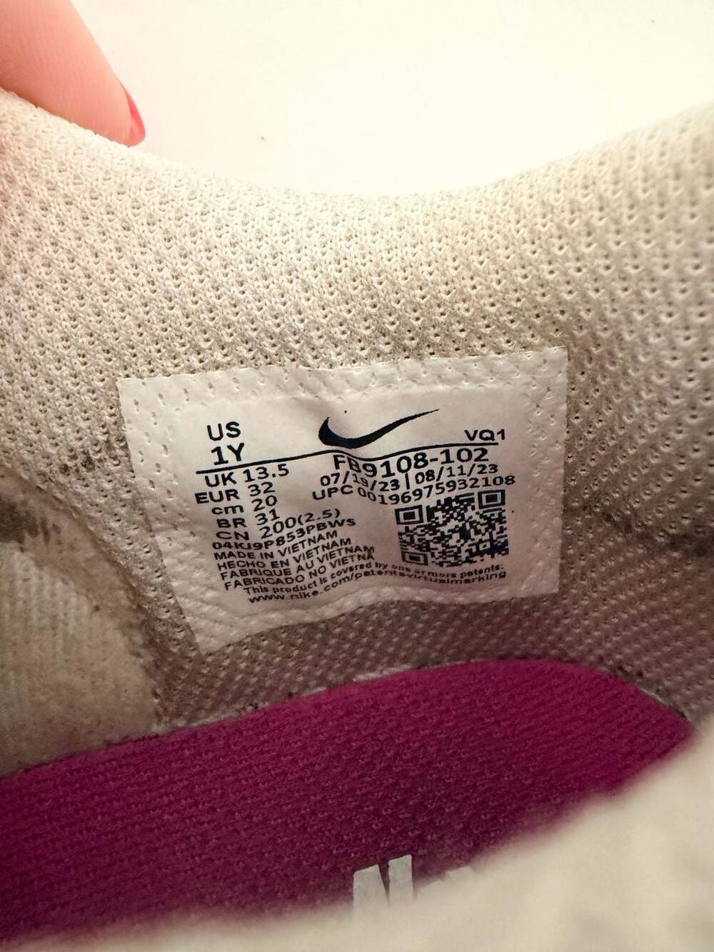 Nike Dunk Low Preschool 'Laser Fuchsia' Sneakers FB9108-102 - Picture 10 of 11